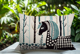 Noko Horse Reversible Indoor/Outdoor Lumbar Pillow in Emerald - Size 25x18