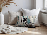 Noko Horse Reversible Indoor/Outdoor Lumbar Pillow in Emerald - Size 25x18