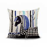 Noko Horse Reversible Indoor/Outdoor Square Pillow