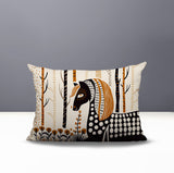 Noko Horse Reversible Indoor/Outdoor Lumbar Pillow in Orange - Size 25x18