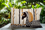 Noko Horse Reversible Indoor/Outdoor Lumbar Pillow in Orange - Size 25x18