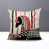 Noko Horse Reversible Indoor/Outdoor Square Pillow
