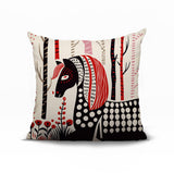 Noko Horse Reversible Indoor/Outdoor Square Pillow