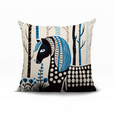 Noko Horse Reversible Indoor/Outdoor Square Pillow