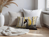 Noko Horse Reversible Indoor/Outdoor Lumbar Pillow in Yellow - Size 25x18