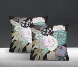 Nouvel Floral Reversible Indoor/Outdoor Square Pillow