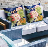 Nouvel Floral Reversible Indoor/Outdoor Square Pillow