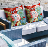 Nouvel Floral Reversible Indoor/Outdoor Square Pillow