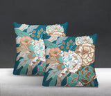 Nouvel Floral Reversible Indoor/Outdoor Square Pillow