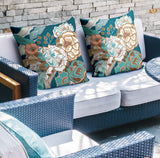 Nouvel Floral Reversible Indoor/Outdoor Square Pillow