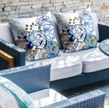 Nouvel Floral Reversible Indoor/Outdoor Square Pillow