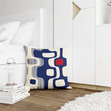 Nova Abstract Reversible Indoor/Outdoor Square Pillow