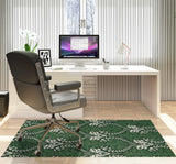 Novelle low pile chair mat in Green