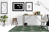 Novelle low pile chair mat in Green