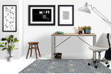Novelle low pile chair mat in Grey