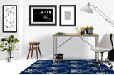 Novelle low pile chair mat in Navy Blue