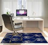 Novelle low pile chair mat in Navy Blue