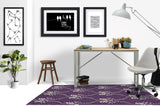 Novelle low pile chair mat in Purple