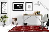 Novelle low pile chair mat in Red