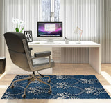 Novelle low pile chair mat in Steel Grey