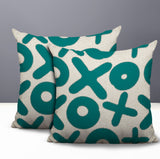 Ohi 2 Sets Square Indoor/Outdoor Reversible Indoor Pillow