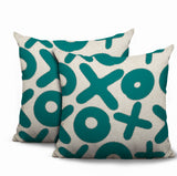 Ohi 2 Sets Square Indoor/Outdoor Reversible Indoor Pillow