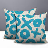 Ohi 2 Sets Square Indoor/Outdoor Reversible Indoor Pillow