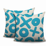Ohi 2 Sets Square Indoor/Outdoor Reversible Indoor Pillow
