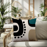 Oki Abstract Reversible Indoor/Outdoor Square Pillow