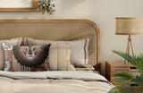 Ola Microsuede Rectangular Pillow in Brown/Gray/Beige - Size 20x14