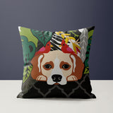 Oly Microsuede Square Throw Pillow in Black; Green; Brown; Red - Size 20x20