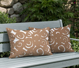 Opal Circles 2 Sets Indoor/Outdoor Reversible Rectangular Pillow