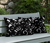 Opal Circles 2 Sets Indoor/Outdoor Reversible Rectangular Pillow