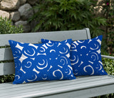 Opal Circles 2 Sets Indoor/Outdoor Reversible Rectangular Pillow