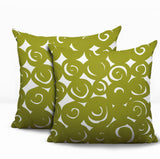 Opal Circles 2 Sets Indoor/Outdoor Reversible Square Pillow