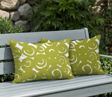 Opal Circles 2 Sets Indoor/Outdoor Reversible Rectangular Pillow
