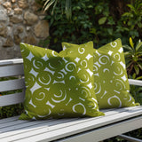 Opal Circles 2 Sets Indoor/Outdoor Reversible Square Pillow