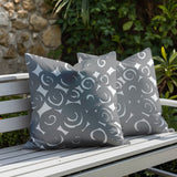 Opal Circles 2 Sets Indoor/Outdoor Reversible Square Pillow