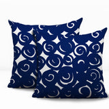 Opal Circles 2 Sets Indoor/Outdoor Reversible Square Pillow