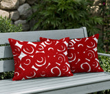 Opal Circles 2 Sets Indoor/Outdoor Reversible Rectangular Pillow