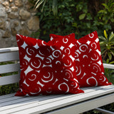 Opal Circles 2 Sets Indoor/Outdoor Reversible Square Pillow