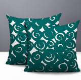 Opal Circles 2 Sets Indoor/Outdoor Reversible Square Pillow
