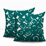 Opal Circles 2 Sets Indoor/Outdoor Reversible Square Pillow