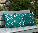 Opal Circles 2 Sets Indoor/Outdoor Reversible Rectangular Pillow