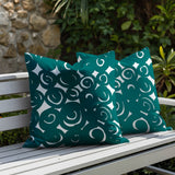 Opal Circles 2 Sets Indoor/Outdoor Reversible Square Pillow