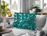 Opal Circles 2 Sets Indoor/Outdoor Reversible Square Pillow