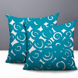 Opal Circles 2 Sets Indoor/Outdoor Reversible Square Pillow