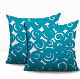 Opal Circles 2 Sets Indoor/Outdoor Reversible Square Pillow