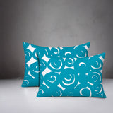 Opal Circles 2 Sets Indoor/Outdoor Reversible Rectangular Pillow