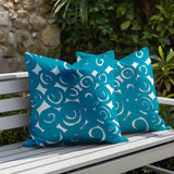 Opal Circles 2 Sets Indoor/Outdoor Reversible Square Pillow